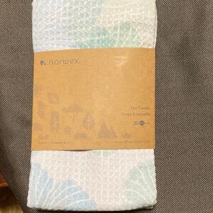 Norwex Tea Towels with Soft Blue and Green Design